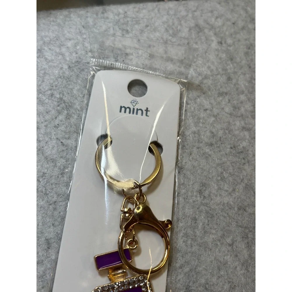 #1. Purple Bag Charm Key Ring Perfume Bottle-inspired